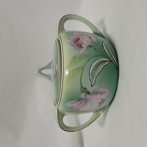 Tillowitz Silesia Germany Hand Painted Two Handled Dish